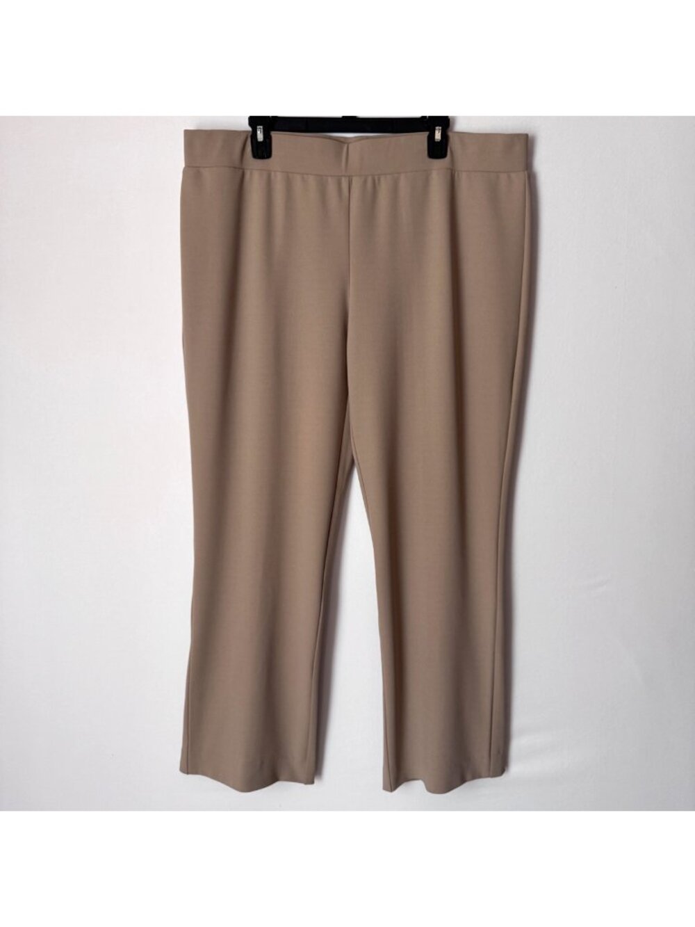 Ming Wang Women Pull-On Beige Taupe Straight Leg Pants Size XL